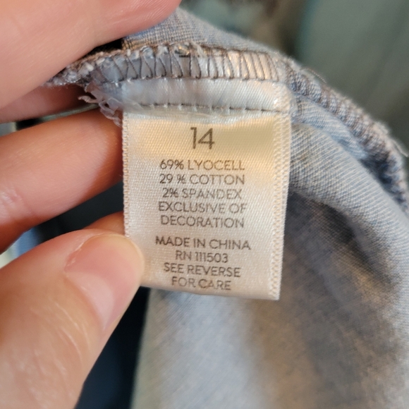 Westport Embroidered Denim Short Sleeve Dress - Picture 5 of 6